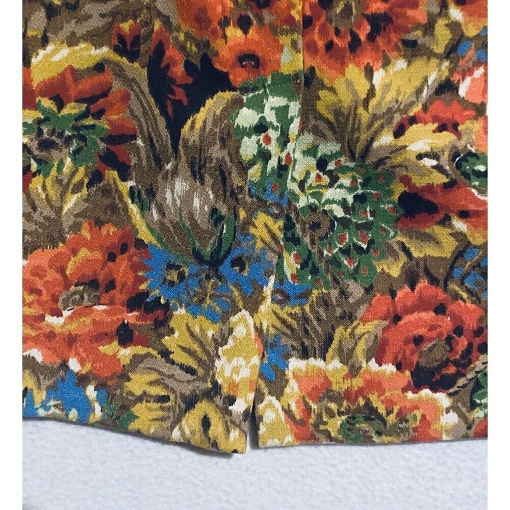 Talbots Skirt Womens 8 Autumn Floral Straight Pencil Knee Length Fully Lined - Picture 5 of 8